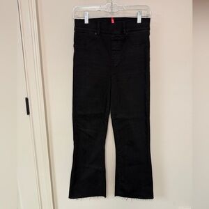SPANX: Women's Black Wash Cropped Flare Jeans, Size S